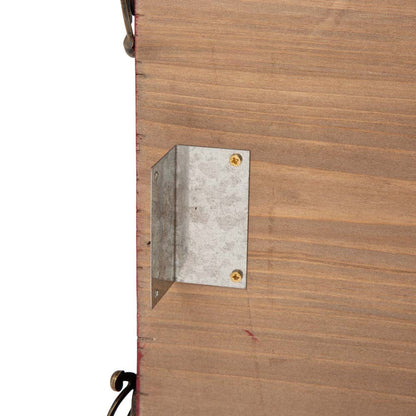 22.09"L Red Wooden Christmas Tree Collar