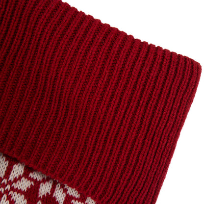 24"L Knitted Acrylic Christmas Stocking w/Snowflake