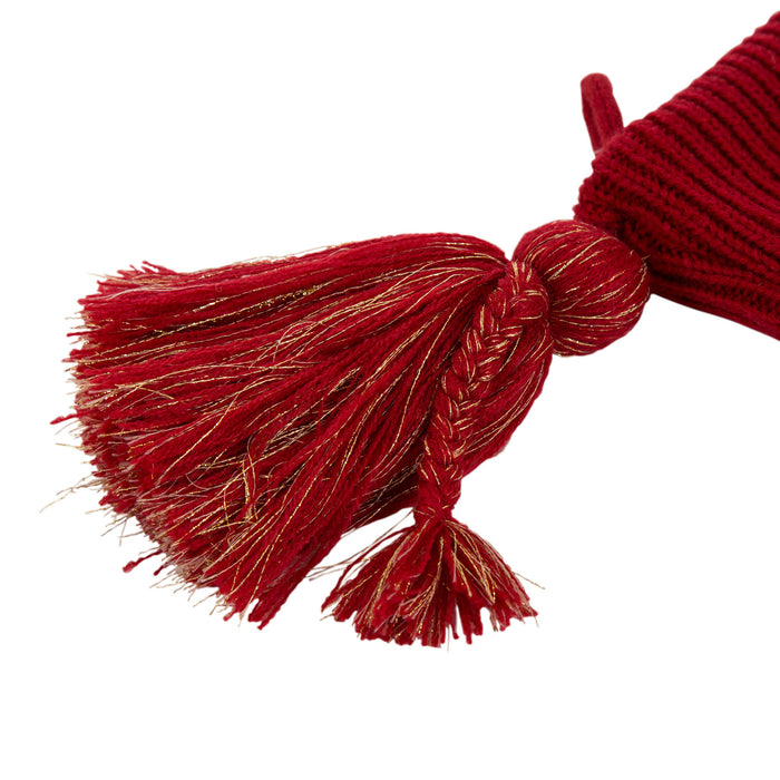 24"L Knitted Acrylic Christmas Stocking w/Snowflake