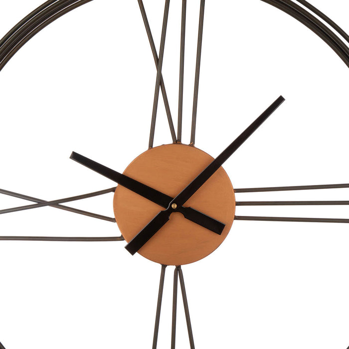 26.77"D Farmhouse Metal and Rope Wall Clock