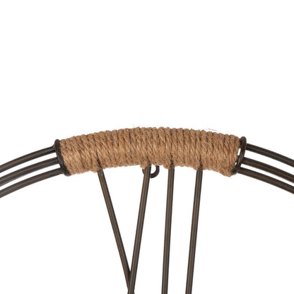 26.77"D Farmhouse Metal and Rope Wall Clock