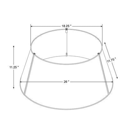 26"D Golden Hammer-harden Metal Tree Collar