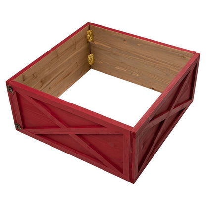 26"L Red Wooden Christmas Tree Collar