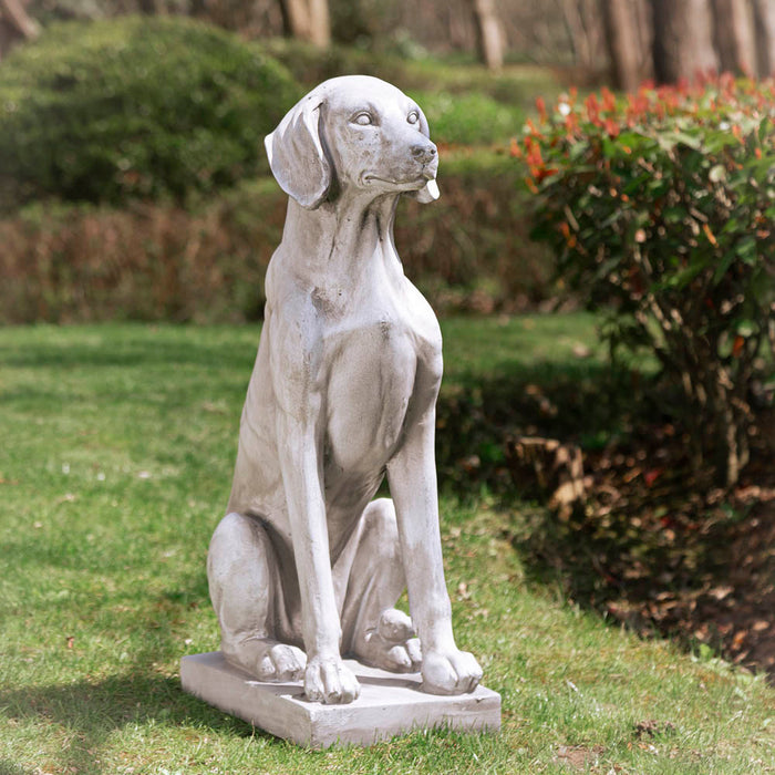 28.25"H MGO Sitting Labrador Retriever Dog Statue