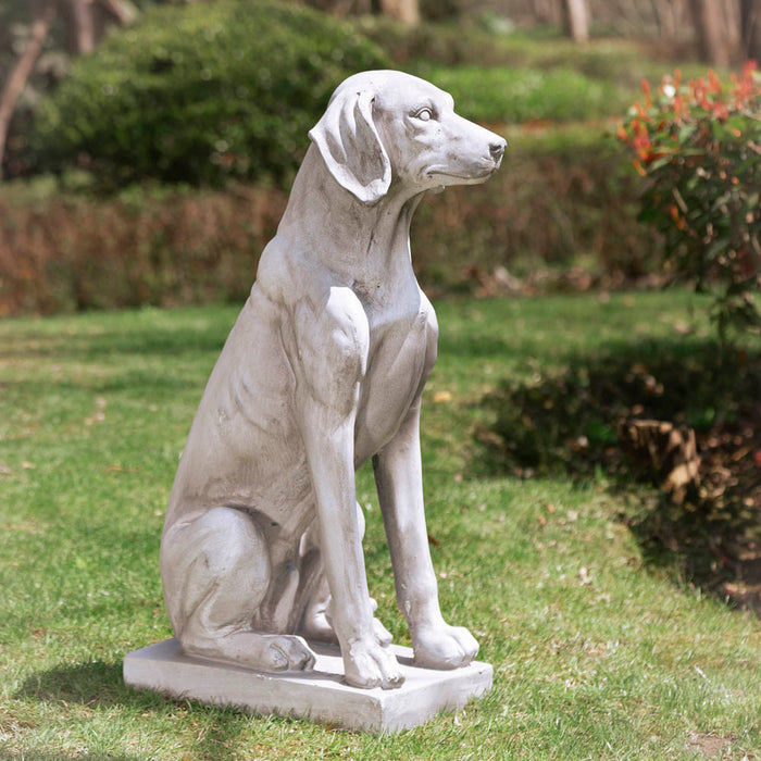 28.25"H MGO Sitting Labrador Retriever Dog Statue