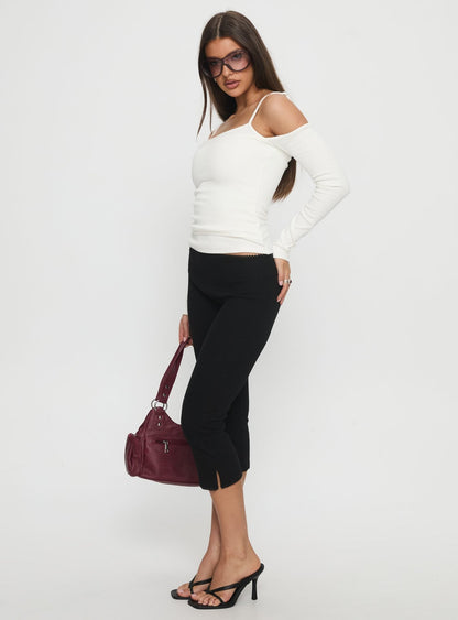 Baseline Rib Capri Pants Black