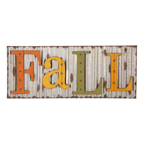 36"L Fall Metal Sign Hanging Decor