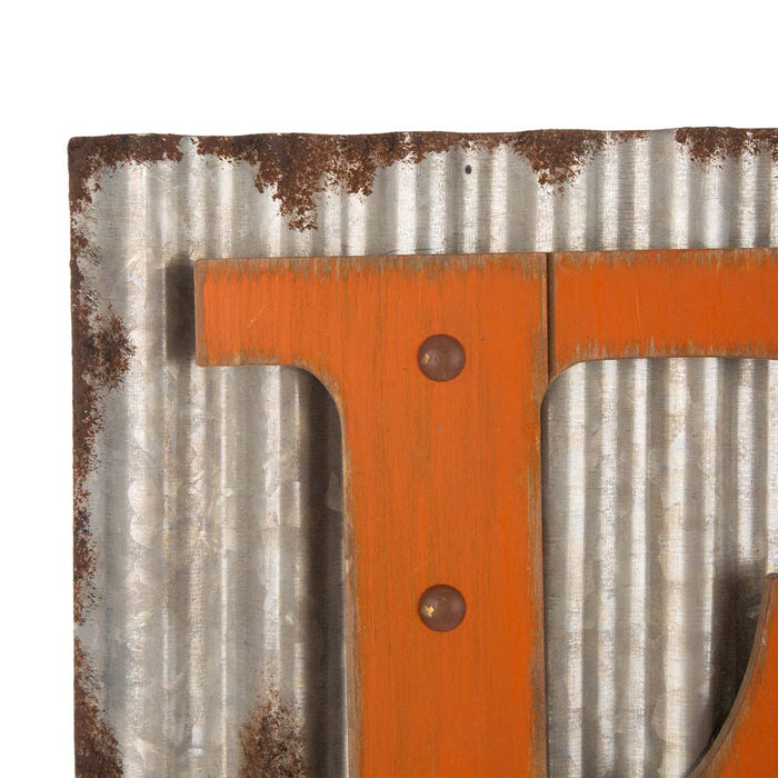 36"L Fall Metal Sign Hanging Decor