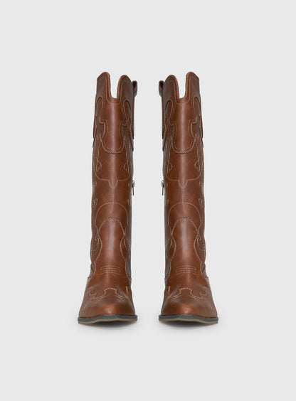 Therapy Malvin Cowboy Boots Tan