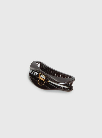 Say My Name Hair Clip Chocolate