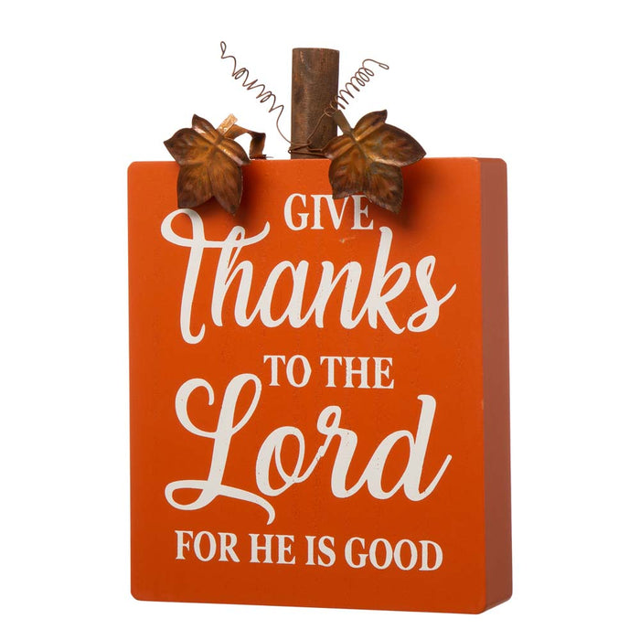 3PK Fall Wooden Pumpkin Table Decor Set