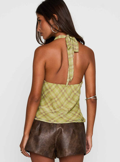 Amalthea Top Green Check