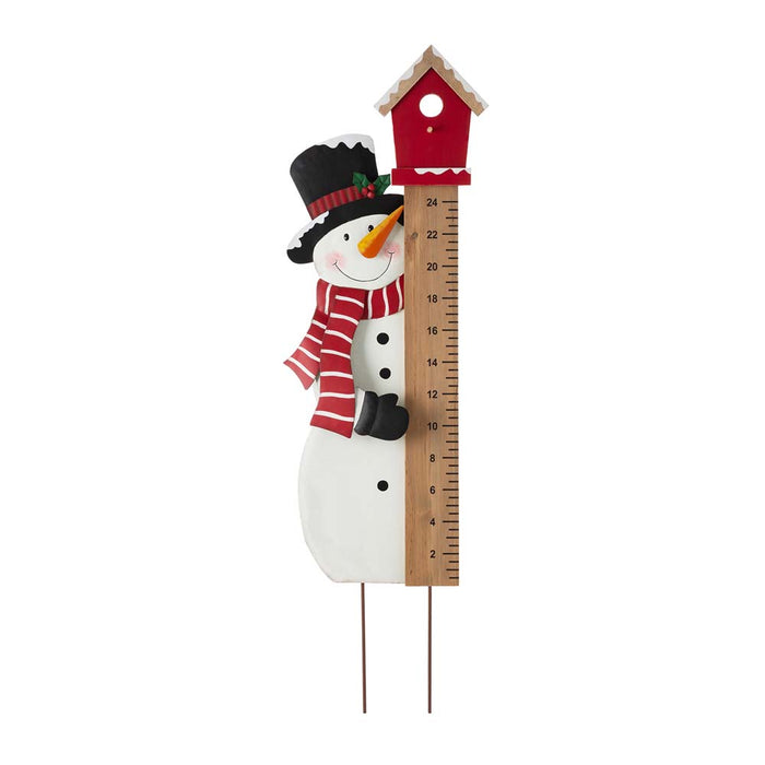 40"H Snowman Snow Gauge Yard Stake or Wall Décor (2 Functions)