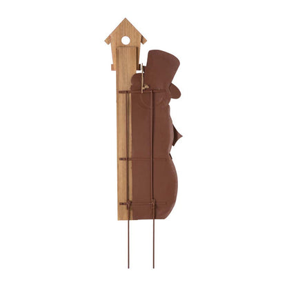 40"H Snowman Snow Gauge Yard Stake or Wall Décor (2 Functions)
