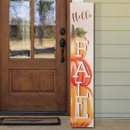 42"H "Hello FALL" Wooden Porch Sign Decor