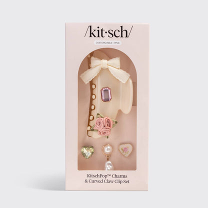 KITSCH - KitschPop™️Curved Claw Clip 7pc Set - Pearlized Cream
