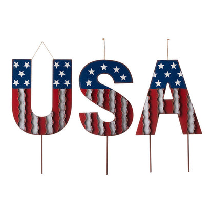 46"H USA Metal Vertical/Horizontal Yard Stake