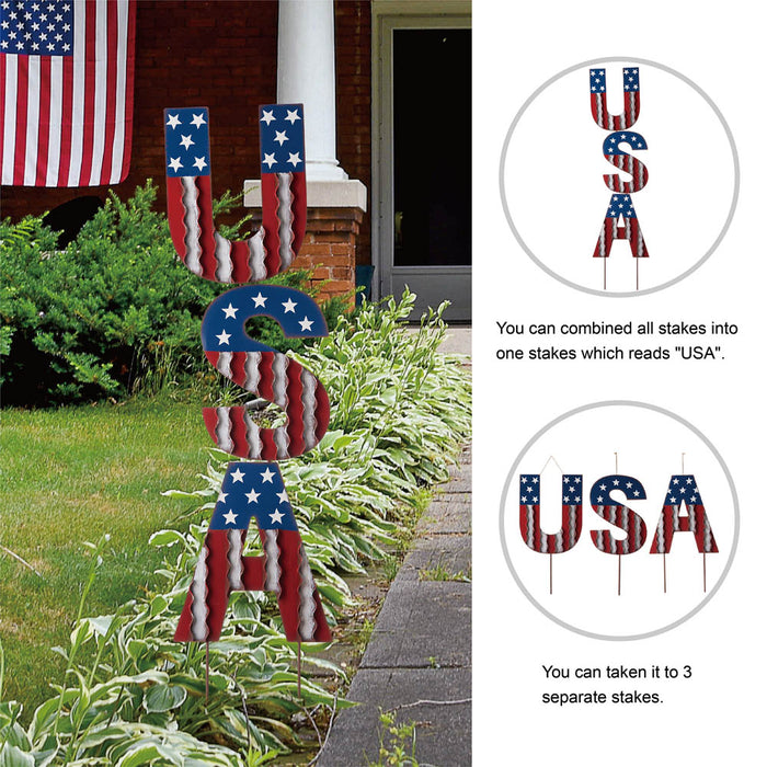 46"H USA Metal Vertical/Horizontal Yard Stake
