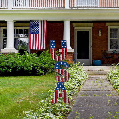 46"H USA Metal Vertical/Horizontal Yard Stake