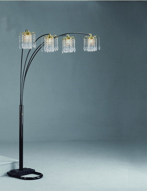 4893BK ALL RAIN DROP ARC FLOOR LAMP