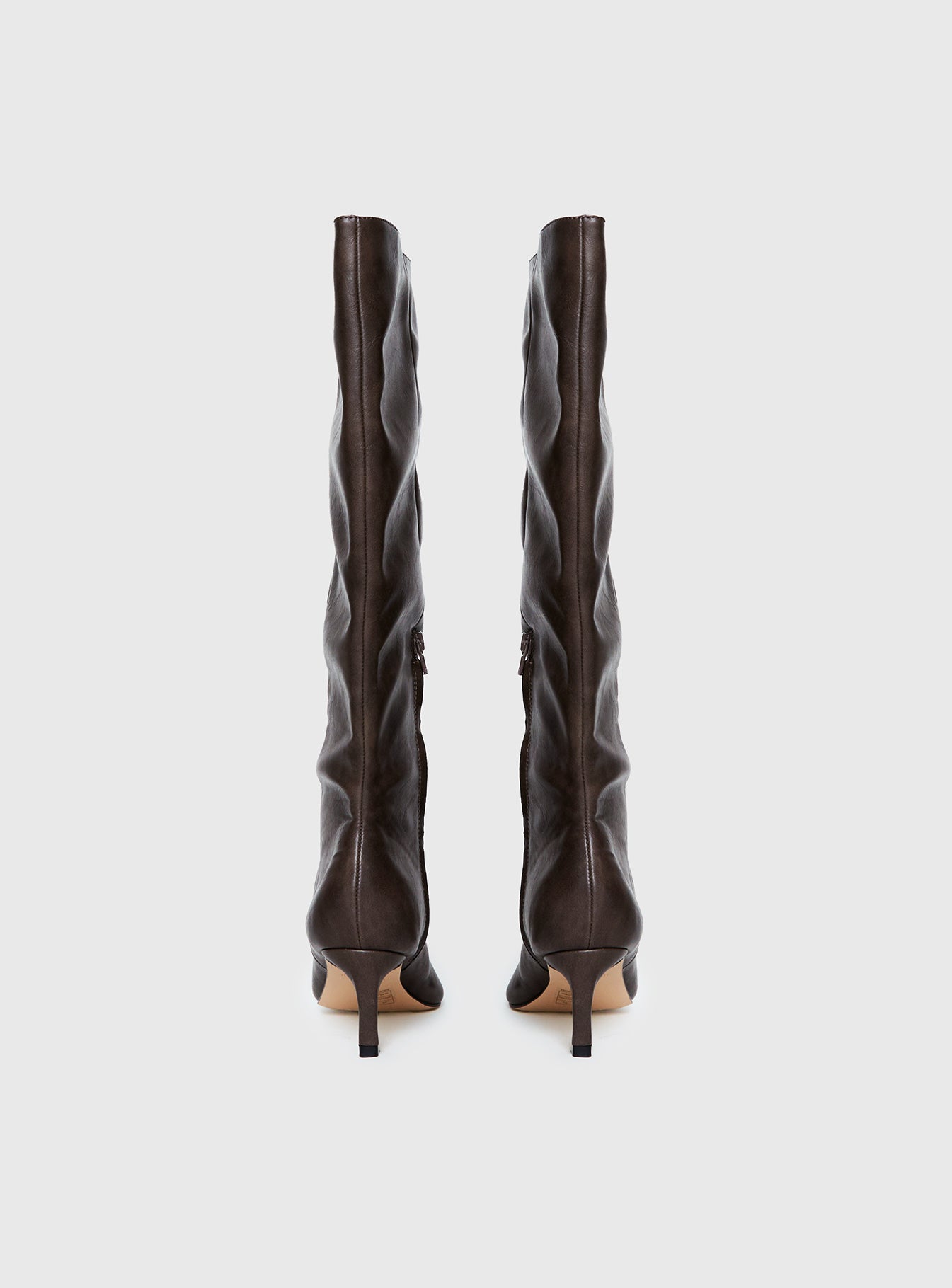 Aminah Knee High Boots Charcoal