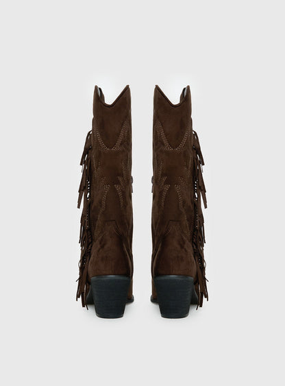 Therapy Chaos Cowboy Boots Brown