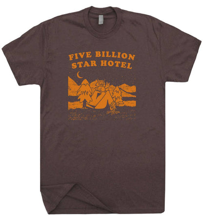 5 Billion Star Hotel Shirt Camping Hiking Wilderness Theme T: L