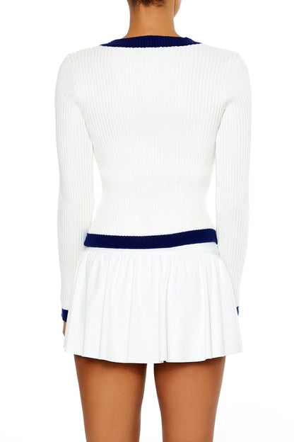 6 Graphic V-Neck Sweater