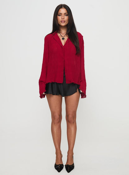 Selma Shirt Burgundy