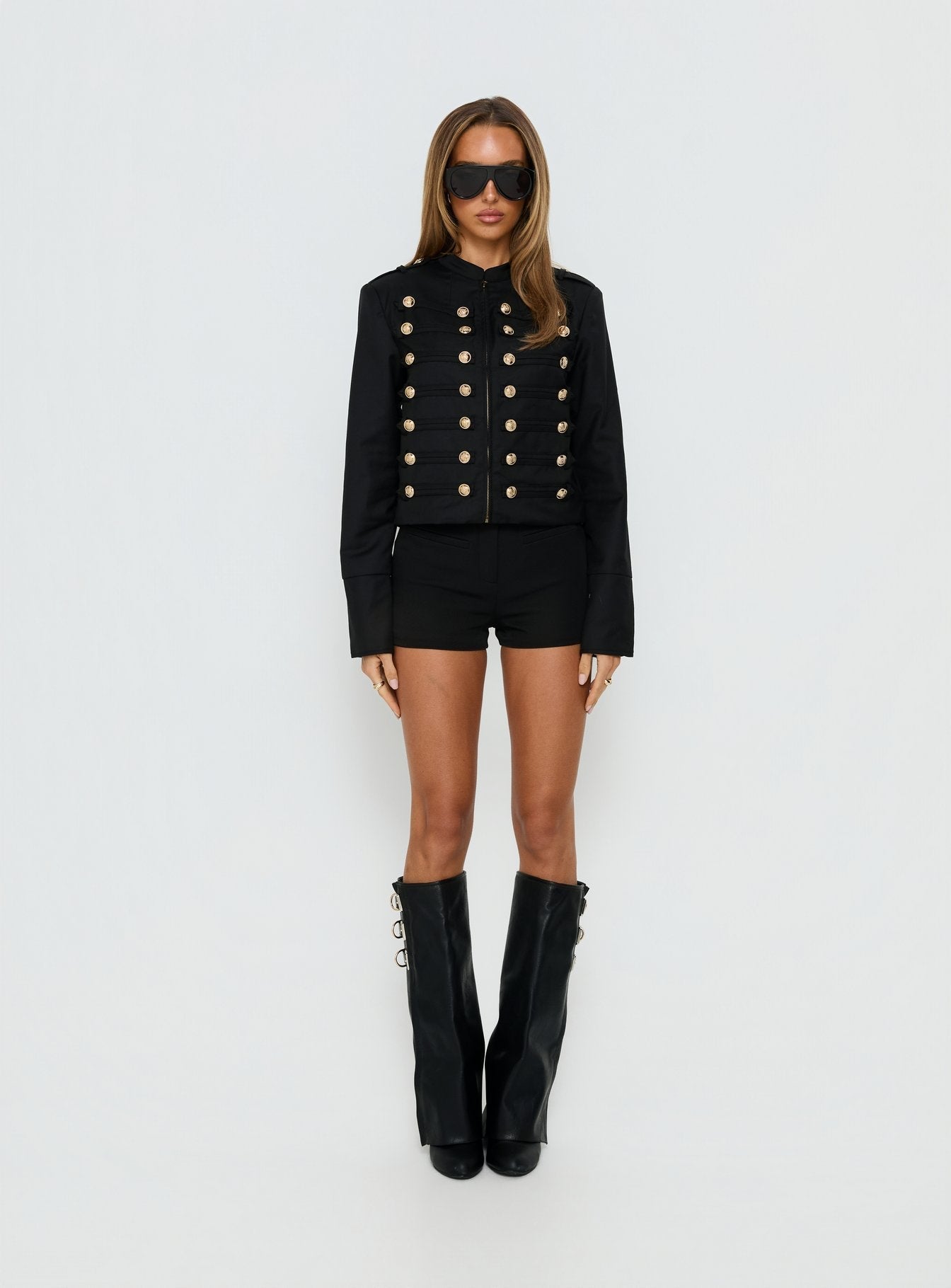Rush Hour Button Detail Jacket Black