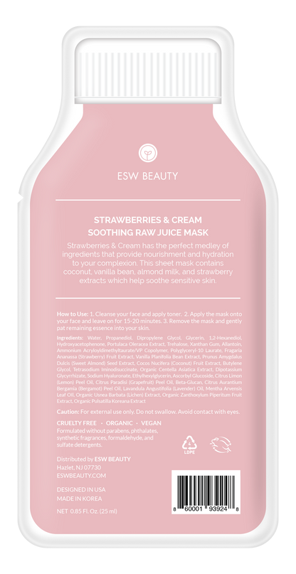 ESW BEAUTY- Strawberries and Cream Soothing Raw Juice Mask