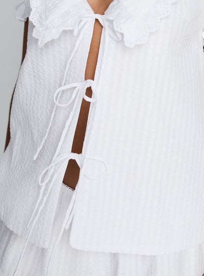 Eternal Sun Collared Set White