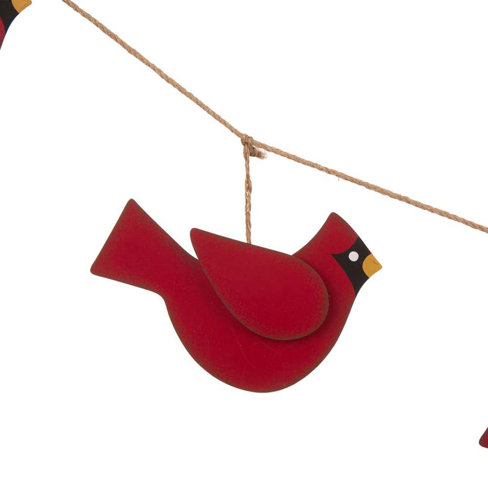 72"L Metal Christmas Cardinal Garland