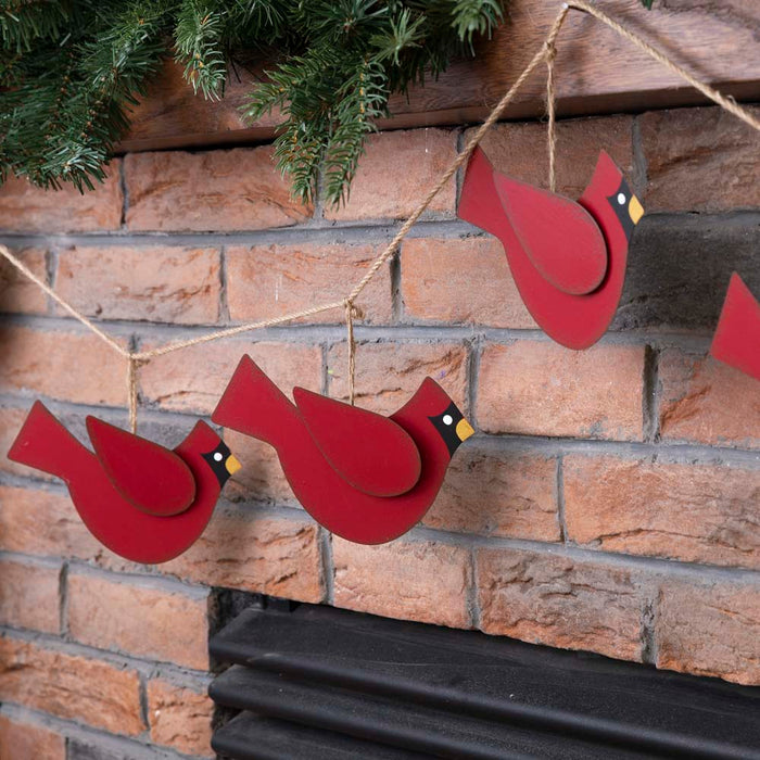 72"L Metal Christmas Cardinal Garland