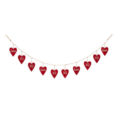 72"L Valentine's Wooden/Metal Heart Garland