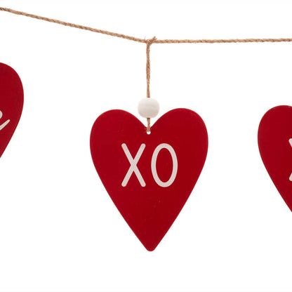 72"L Valentine's Wooden/Metal Heart Garland