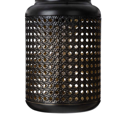 8.75"H Metal Cutout Solar Powered Outdoor Hanging Lantern
