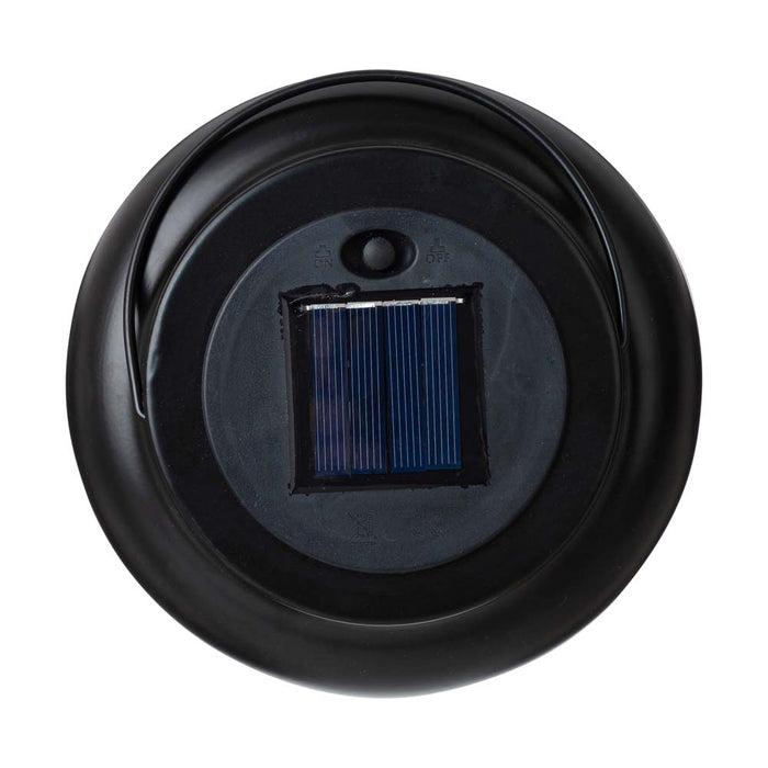 8.75"H Metal Cutout Solar Powered Outdoor Hanging Lantern