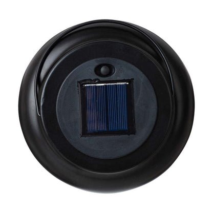8.75"H Metal Cutout Solar Powered Outdoor Hanging Lantern
