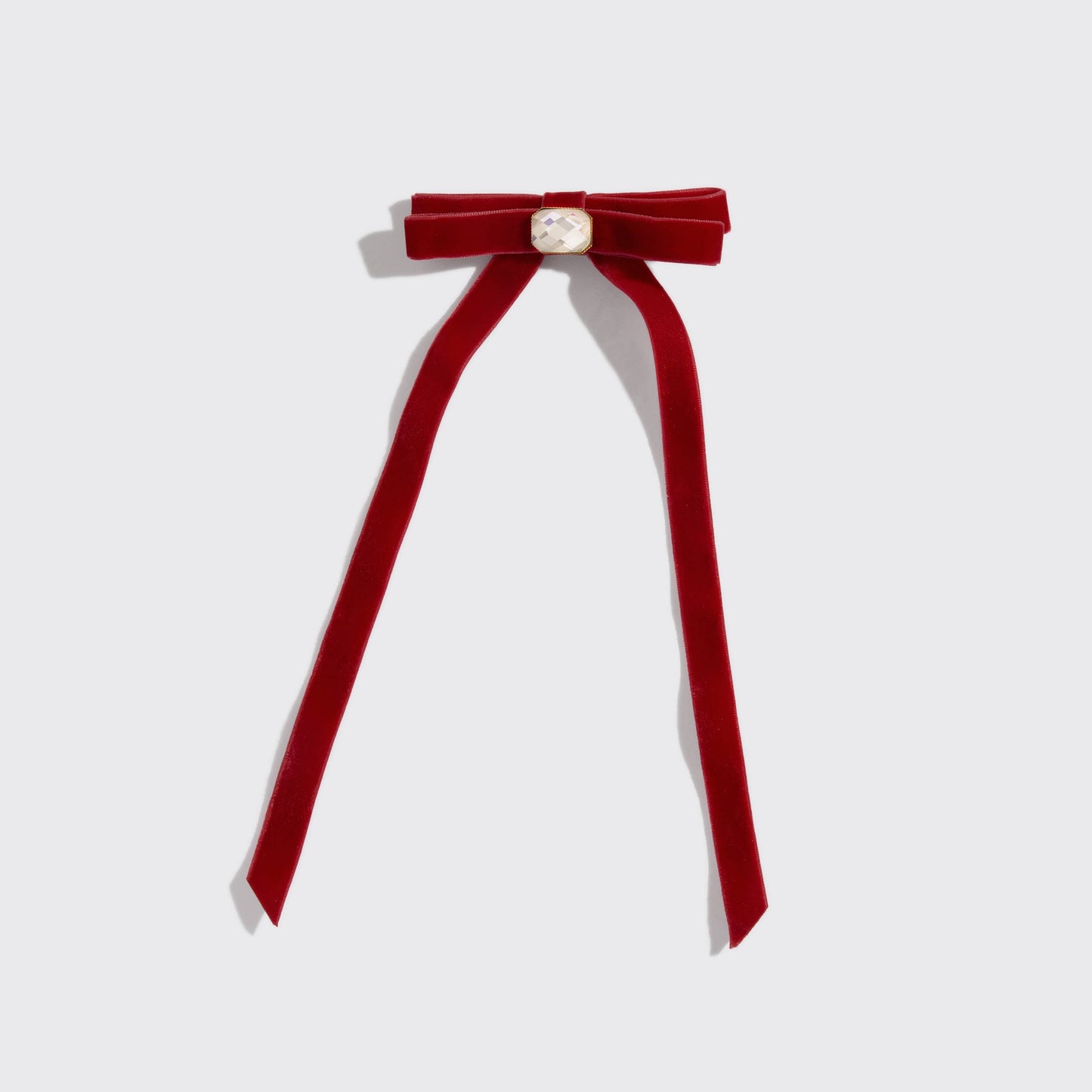 KITSCH - Velvet & Gemstone Bow Hair Clip