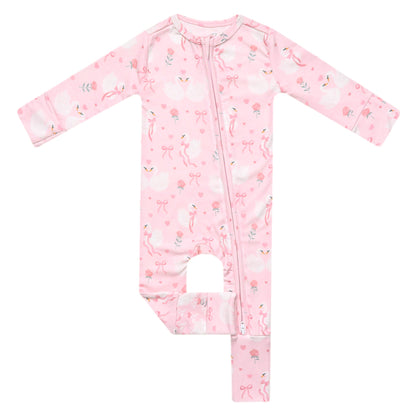 Convertible Zip-Up Footie Pajama - Adelia