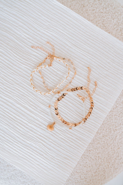On Beach Time Anklet Set