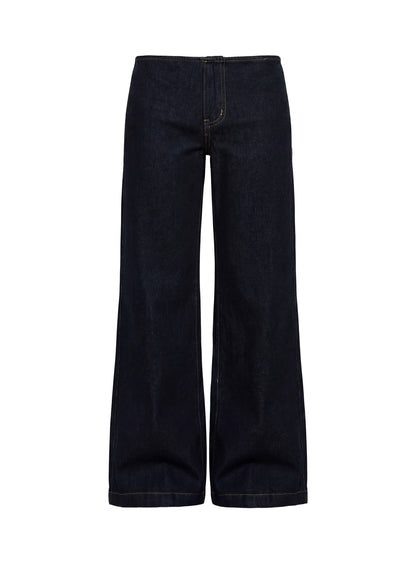 Buenos No Waist Low Rise Straight Leg Jeans Raw Denim