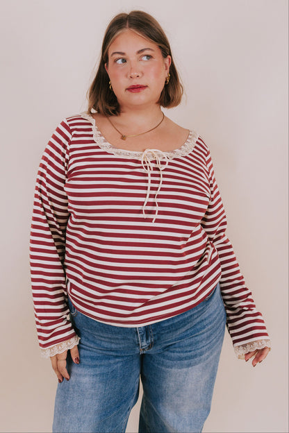PLUS SIZE - Burgundy Kiss Top