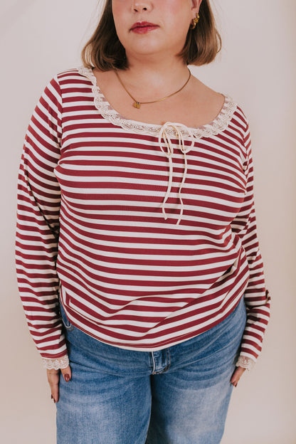 PLUS SIZE - Burgundy Kiss Top