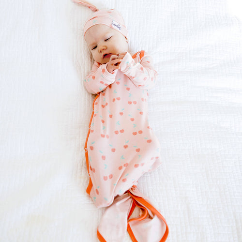 Newborn Knotted Gown - Cheery