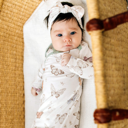 Newborn Knotted Gown - Luna