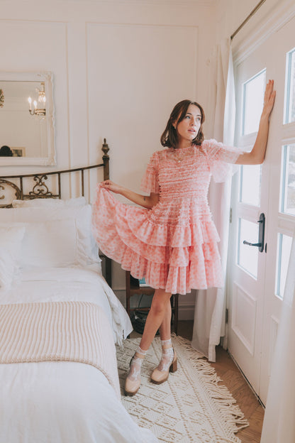 EXCLUSIVE - Cherry Blossom Ripple Dress