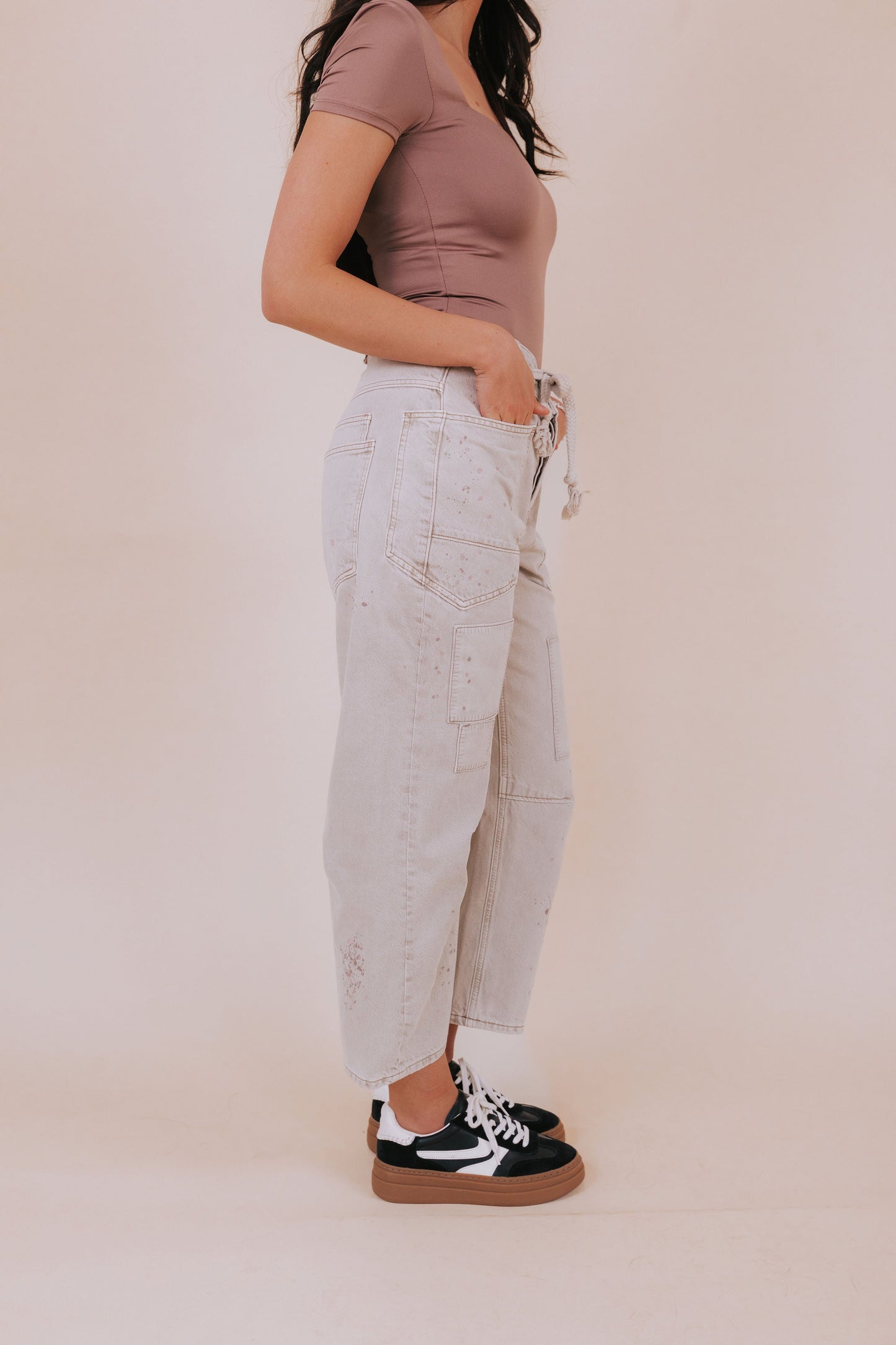 FREE PEOPLE - Moxie Pull-On Barrel Jeans - 2 Colors!