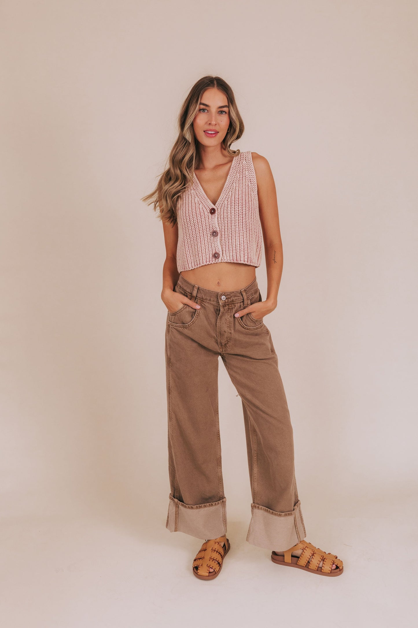 FREE PEOPLE - Final Countdown Mid Rise Pants - 2 Colors!